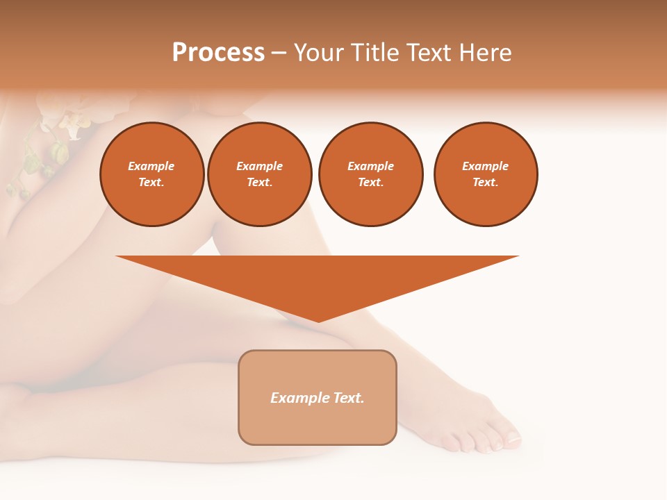 Female Legs With White Orchid PowerPoint Template