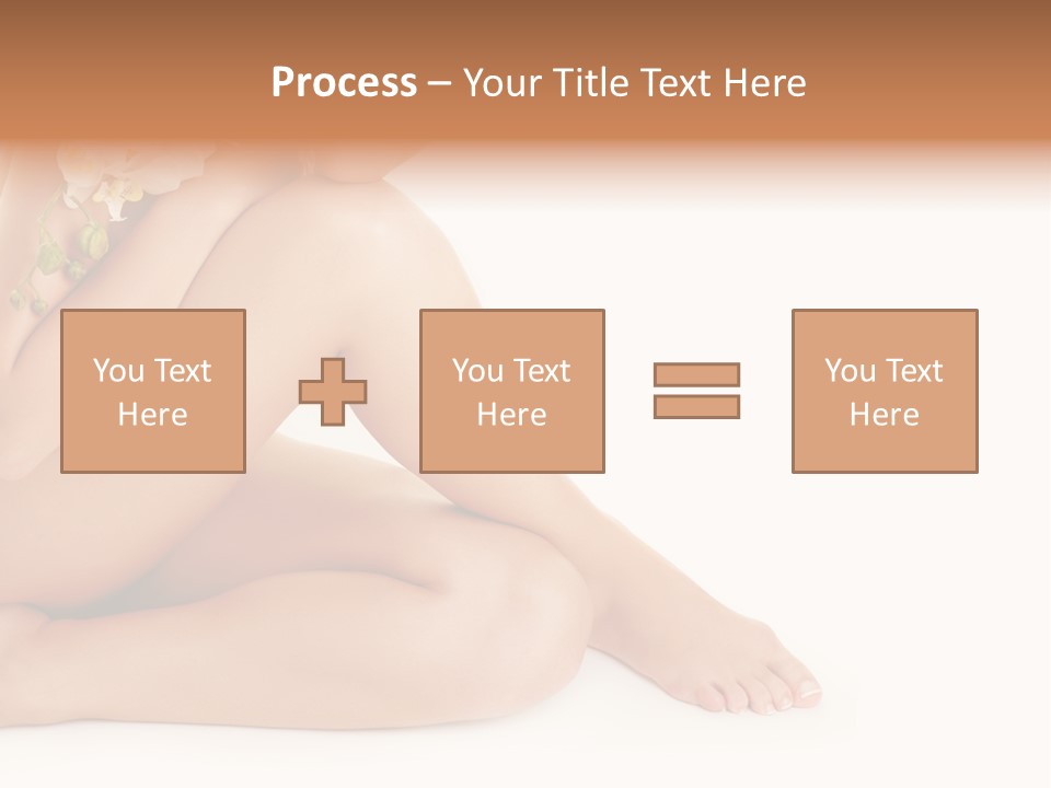 Female Legs With White Orchid PowerPoint Template