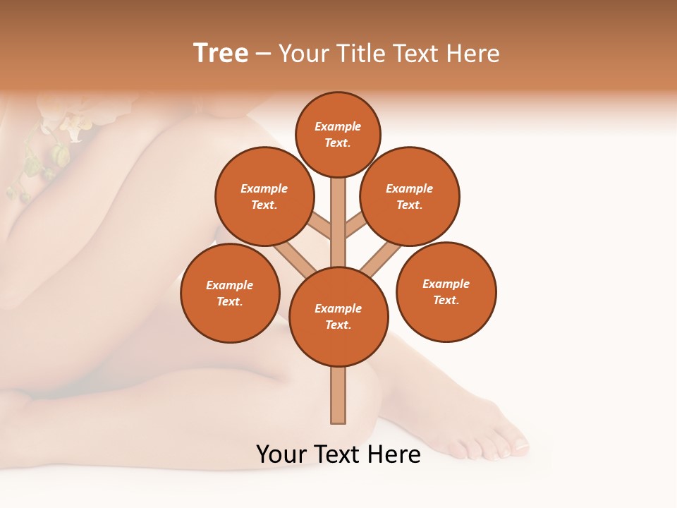 Female Legs With White Orchid PowerPoint Template