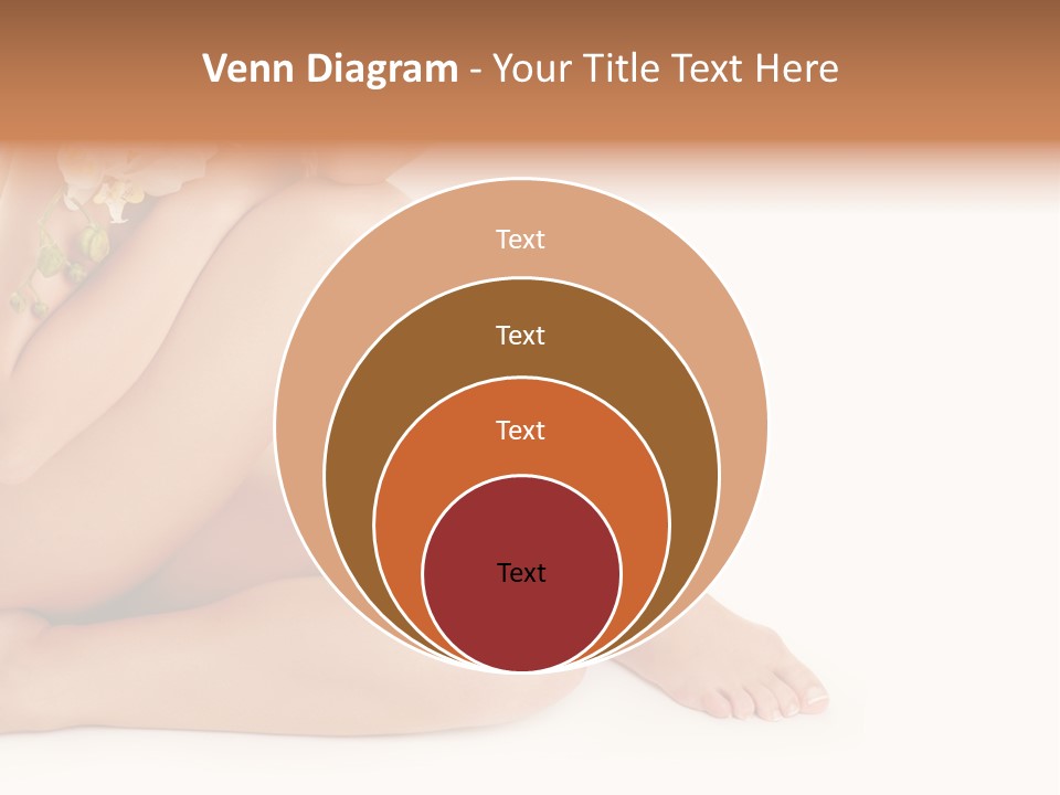 Female Legs With White Orchid PowerPoint Template