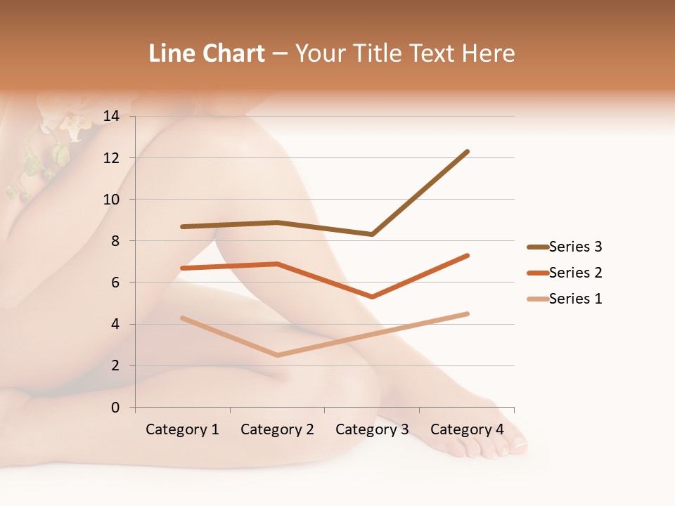 Female Legs With White Orchid PowerPoint Template