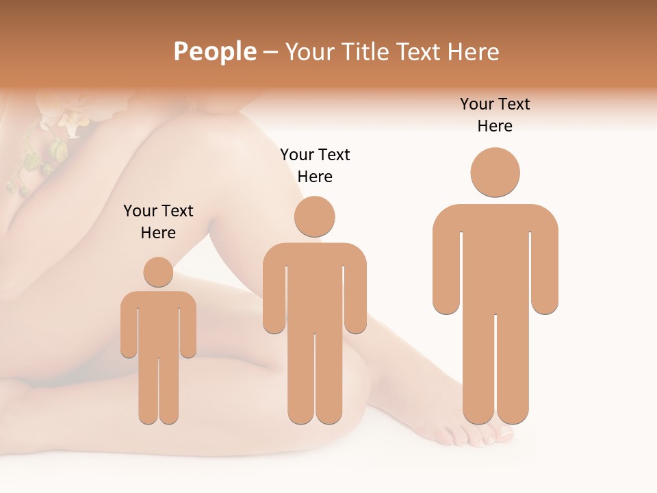 Female Legs With White Orchid PowerPoint Template