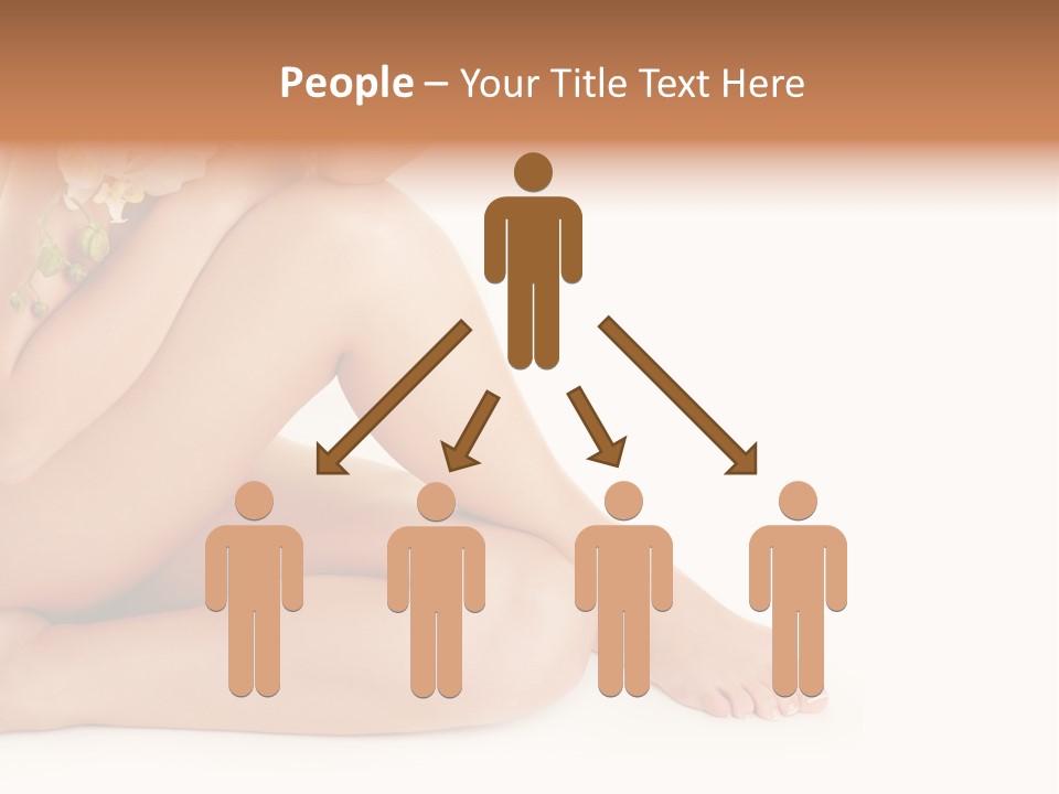 Female Legs With White Orchid PowerPoint Template