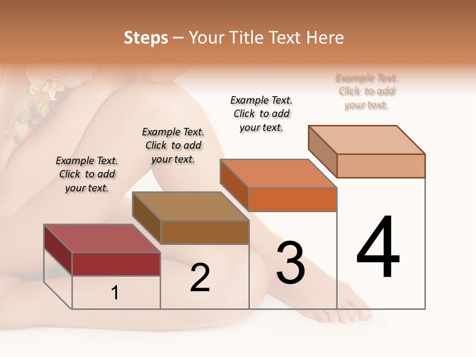 Female Legs With White Orchid PowerPoint Template