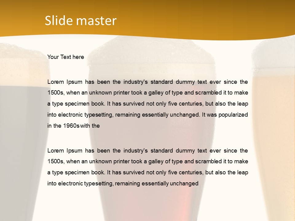 Three Cold Beer, Isolated On White PowerPoint Template