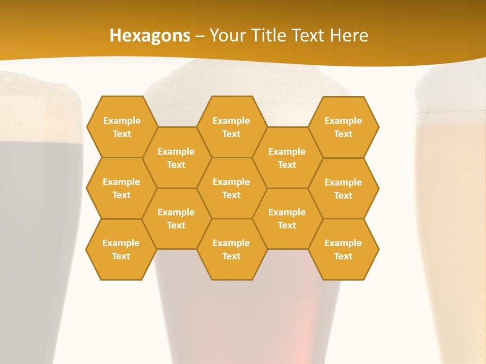 Three Cold Beer, Isolated On White PowerPoint Template