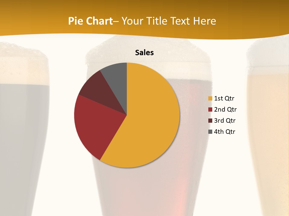 Three Cold Beer, Isolated On White PowerPoint Template