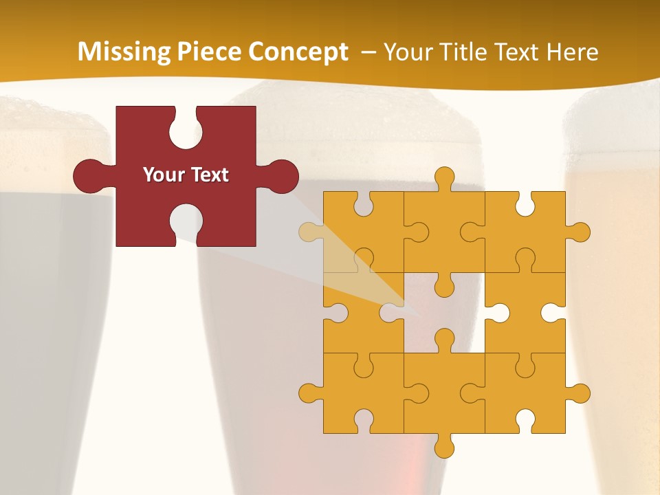 Three Cold Beer, Isolated On White PowerPoint Template