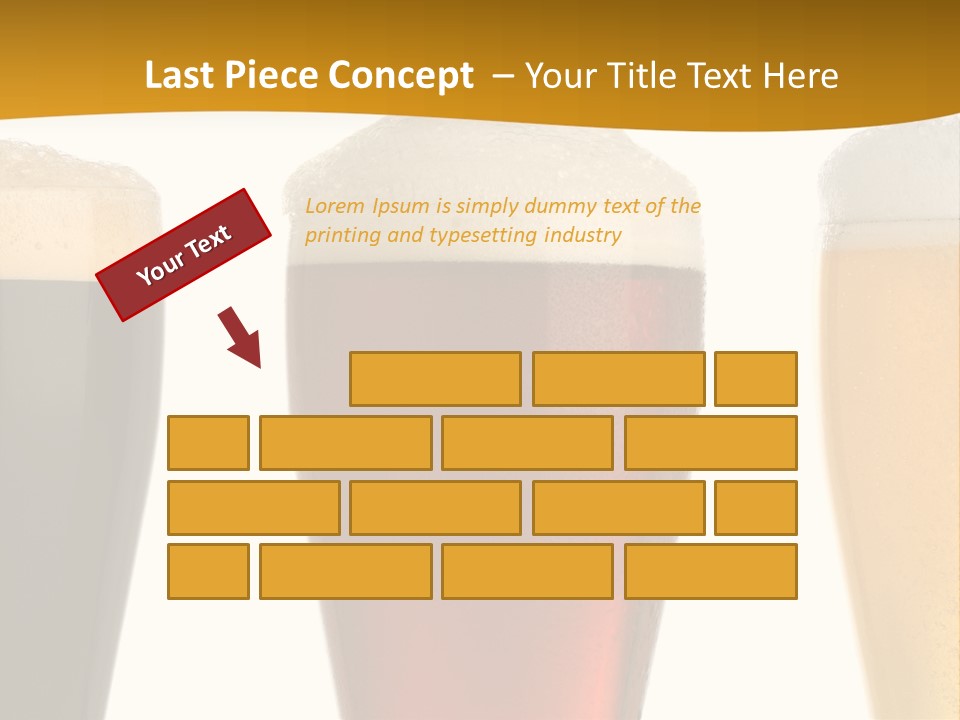 Three Cold Beer, Isolated On White PowerPoint Template