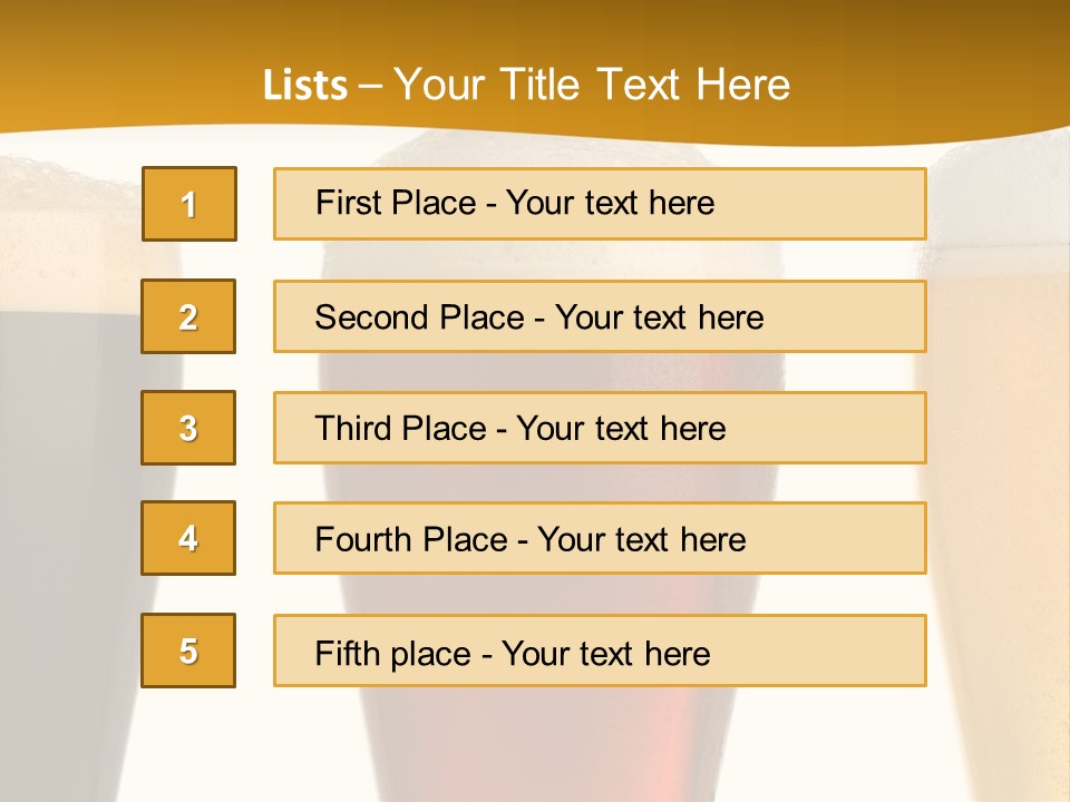 Three Cold Beer, Isolated On White PowerPoint Template