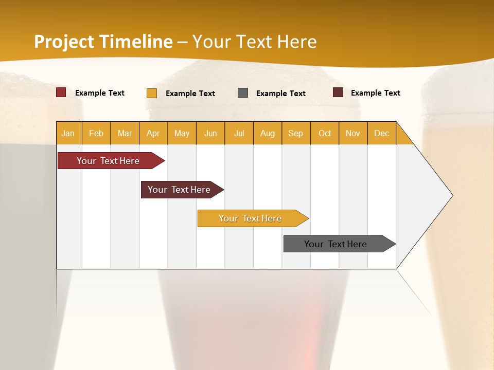 Three Cold Beer, Isolated On White PowerPoint Template