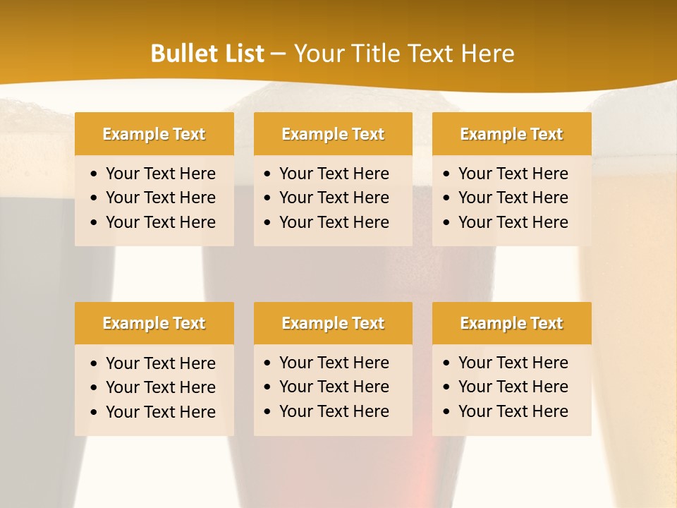 Three Cold Beer, Isolated On White PowerPoint Template