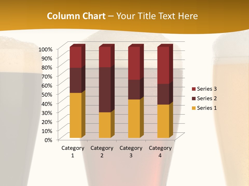 Three Cold Beer, Isolated On White PowerPoint Template