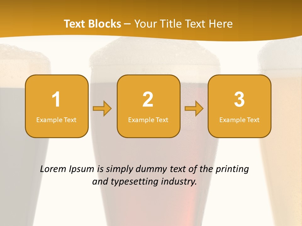 Three Cold Beer, Isolated On White PowerPoint Template