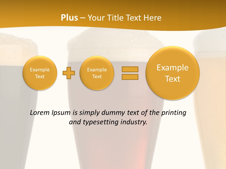 Three Cold Beer, Isolated On White PowerPoint Template