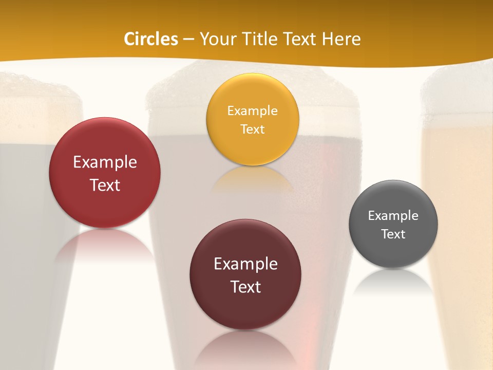 Three Cold Beer, Isolated On White PowerPoint Template