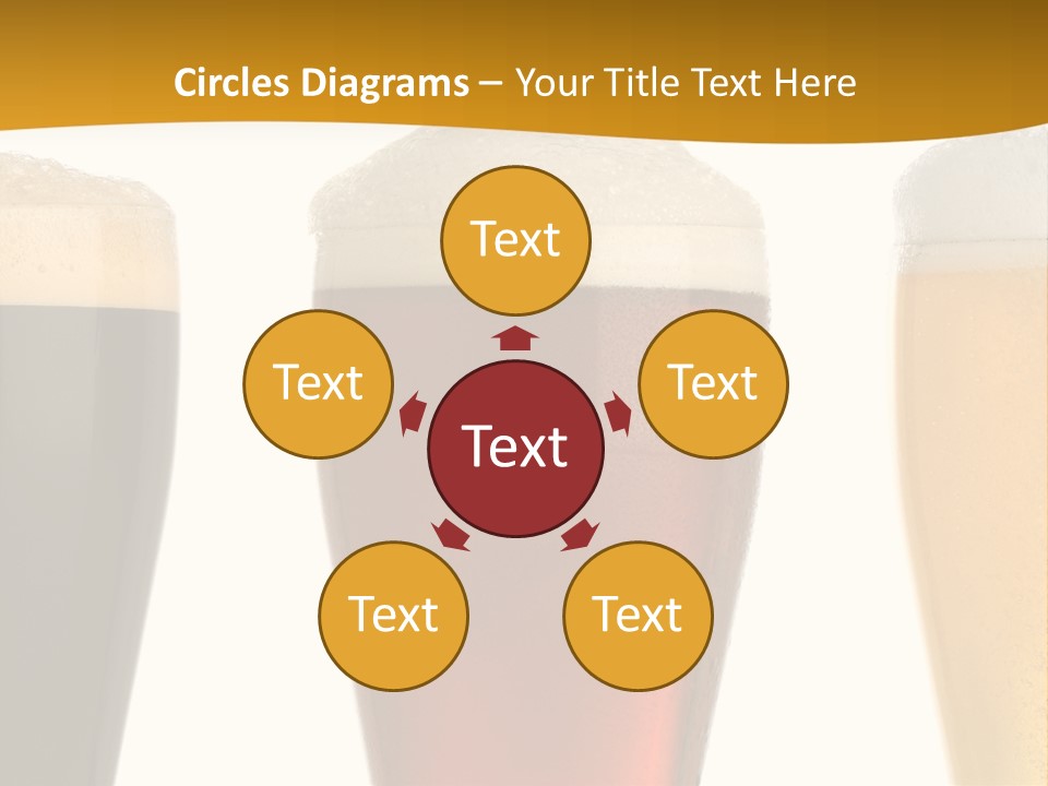 Three Cold Beer, Isolated On White PowerPoint Template