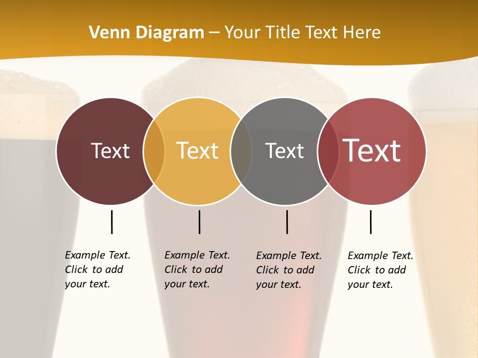 Three Cold Beer, Isolated On White PowerPoint Template