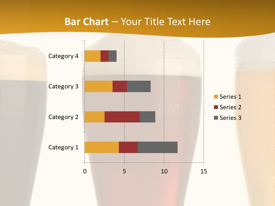 Three Cold Beer, Isolated On White PowerPoint Template