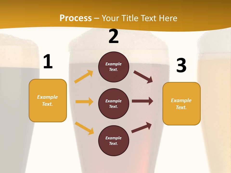 Three Cold Beer, Isolated On White PowerPoint Template