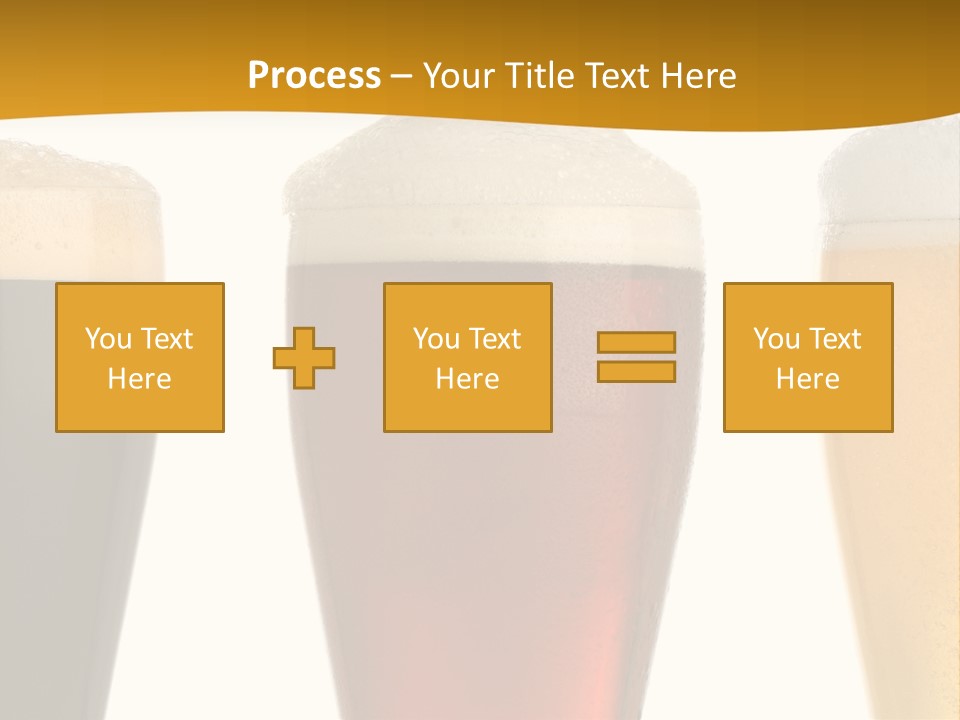 Three Cold Beer, Isolated On White PowerPoint Template