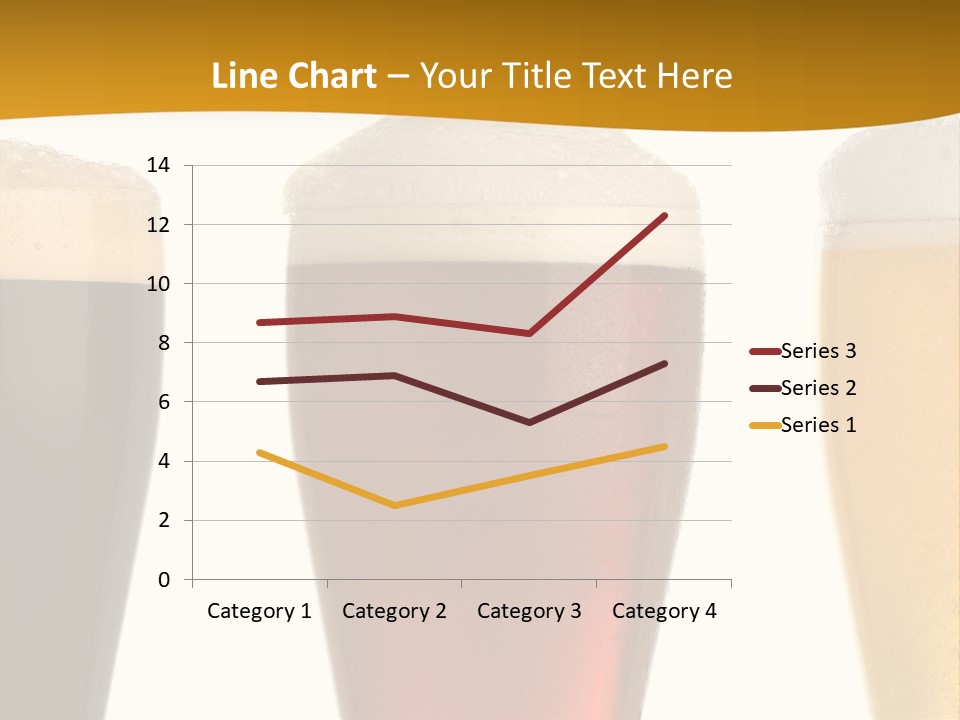 Three Cold Beer, Isolated On White PowerPoint Template