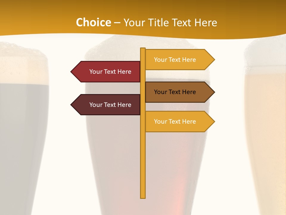 Three Cold Beer, Isolated On White PowerPoint Template