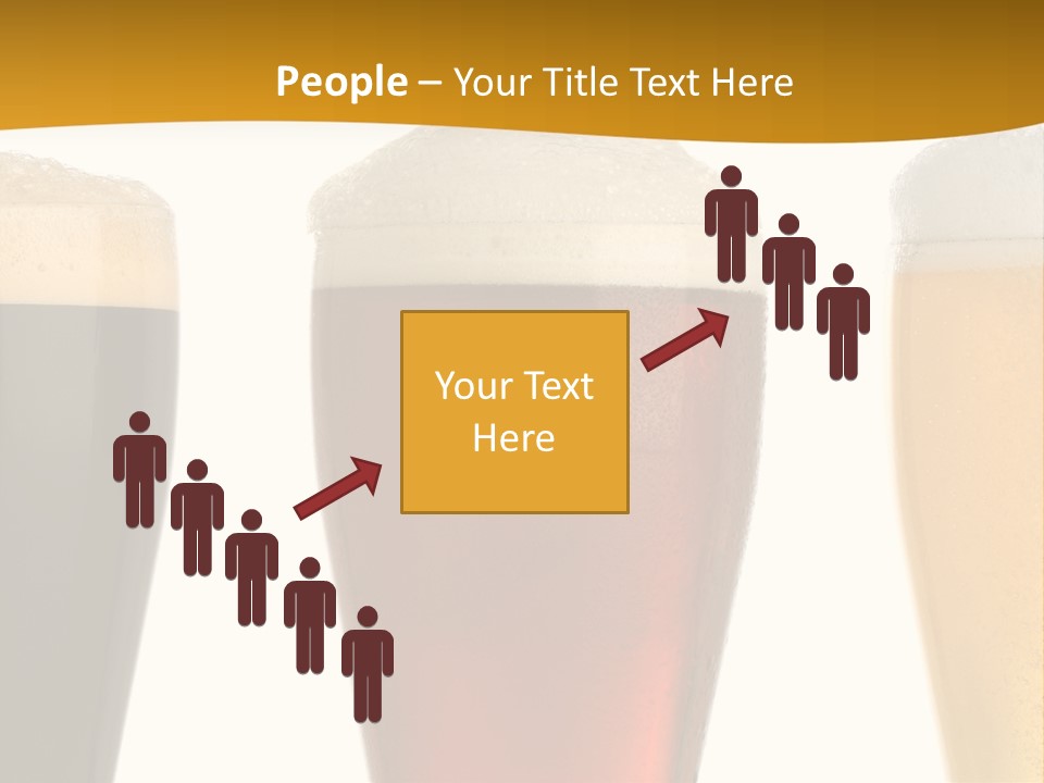 Three Cold Beer, Isolated On White PowerPoint Template