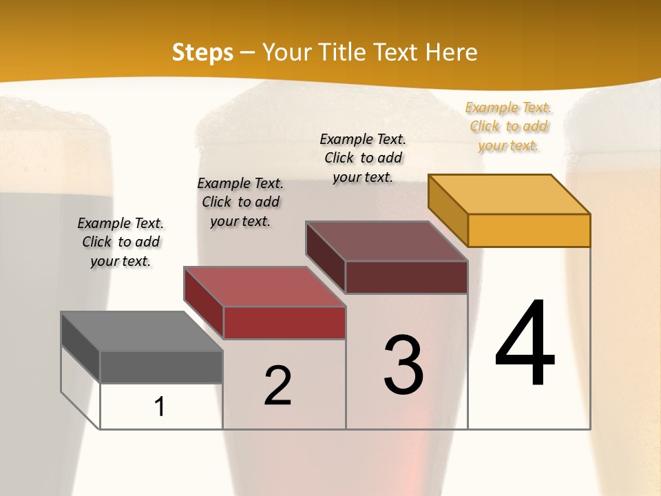 Three Cold Beer, Isolated On White PowerPoint Template