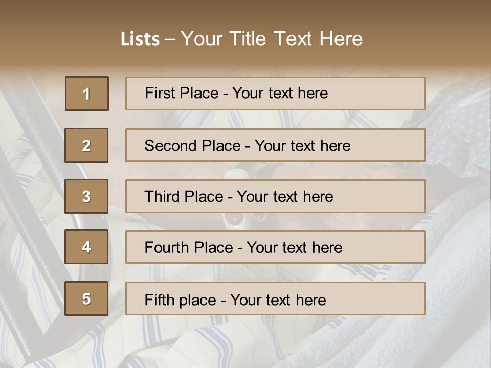 A Person Laying In A Hospital Bed With A Thermometer On Their Arm PowerPoint Template