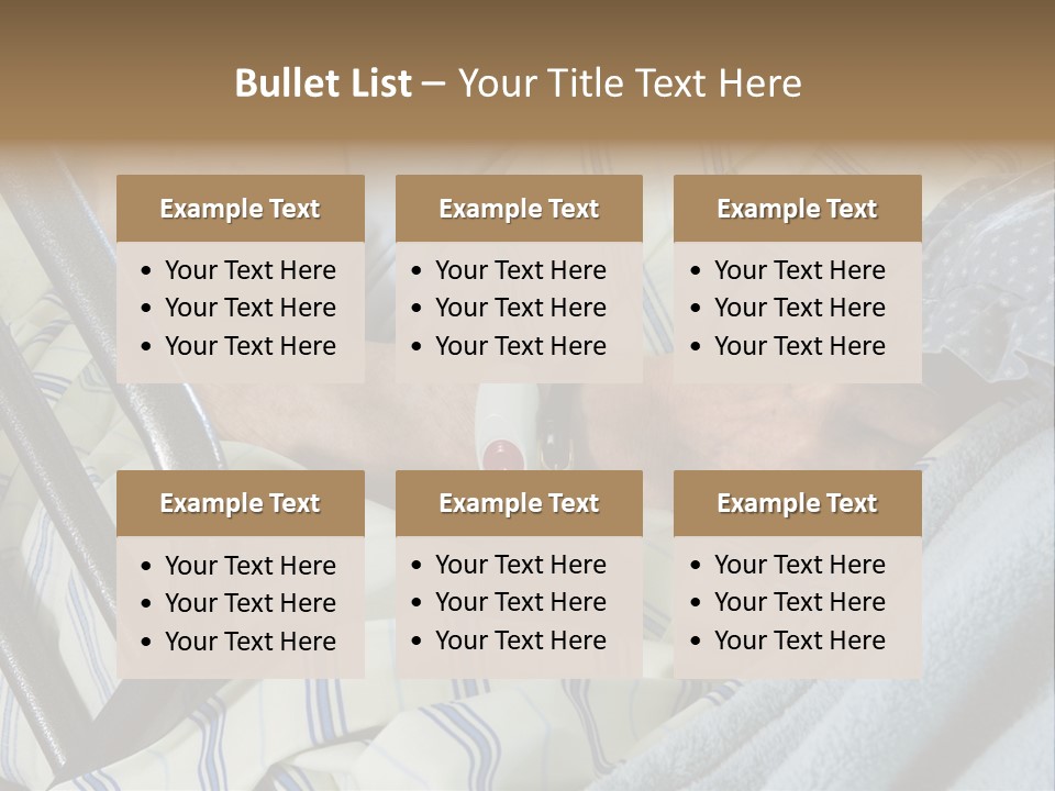 A Person Laying In A Hospital Bed With A Thermometer On Their Arm PowerPoint Template