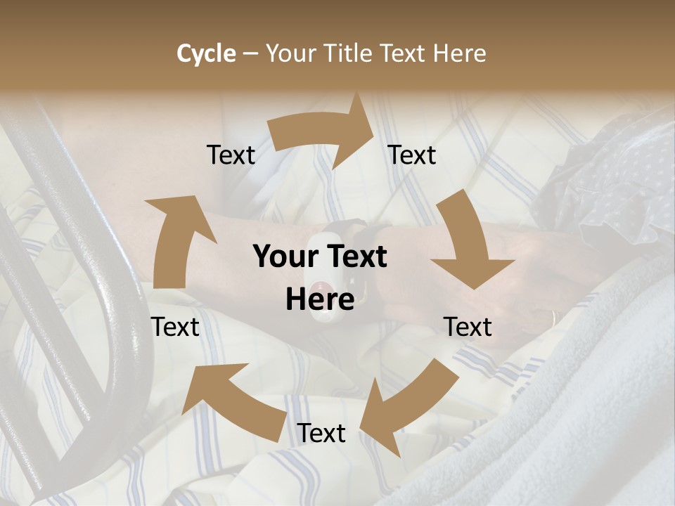 A Person Laying In A Hospital Bed With A Thermometer On Their Arm PowerPoint Template