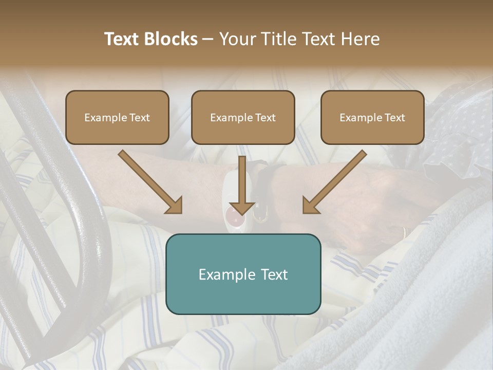 A Person Laying In A Hospital Bed With A Thermometer On Their Arm PowerPoint Template