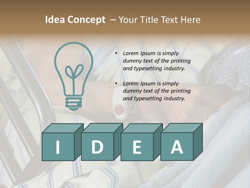 A Person Laying In A Hospital Bed With A Thermometer On Their Arm PowerPoint Template