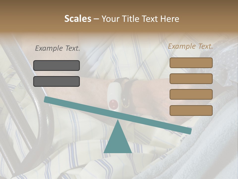 A Person Laying In A Hospital Bed With A Thermometer On Their Arm PowerPoint Template
