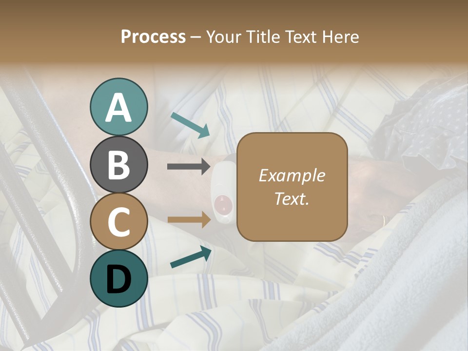 A Person Laying In A Hospital Bed With A Thermometer On Their Arm PowerPoint Template