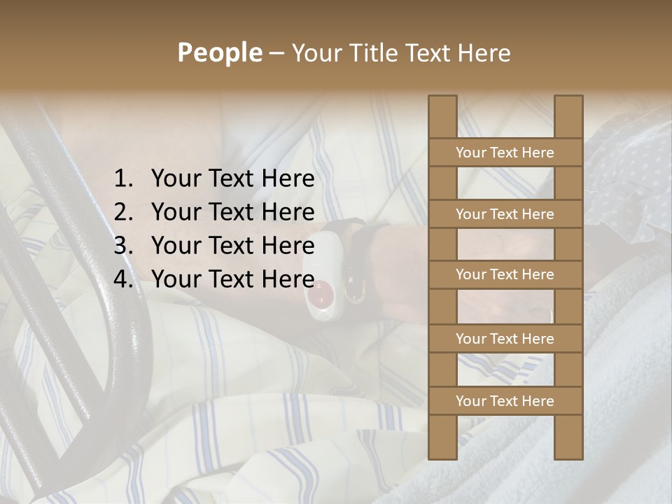 A Person Laying In A Hospital Bed With A Thermometer On Their Arm PowerPoint Template