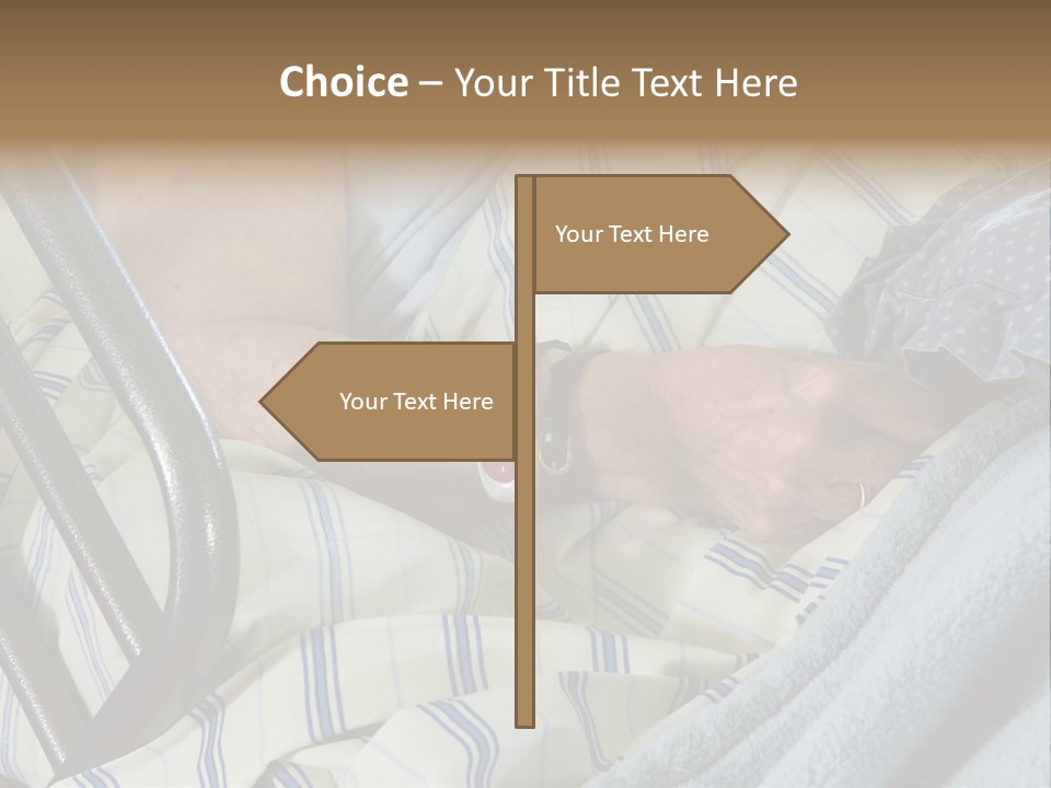 A Person Laying In A Hospital Bed With A Thermometer On Their Arm PowerPoint Template