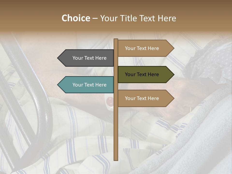 A Person Laying In A Hospital Bed With A Thermometer On Their Arm PowerPoint Template