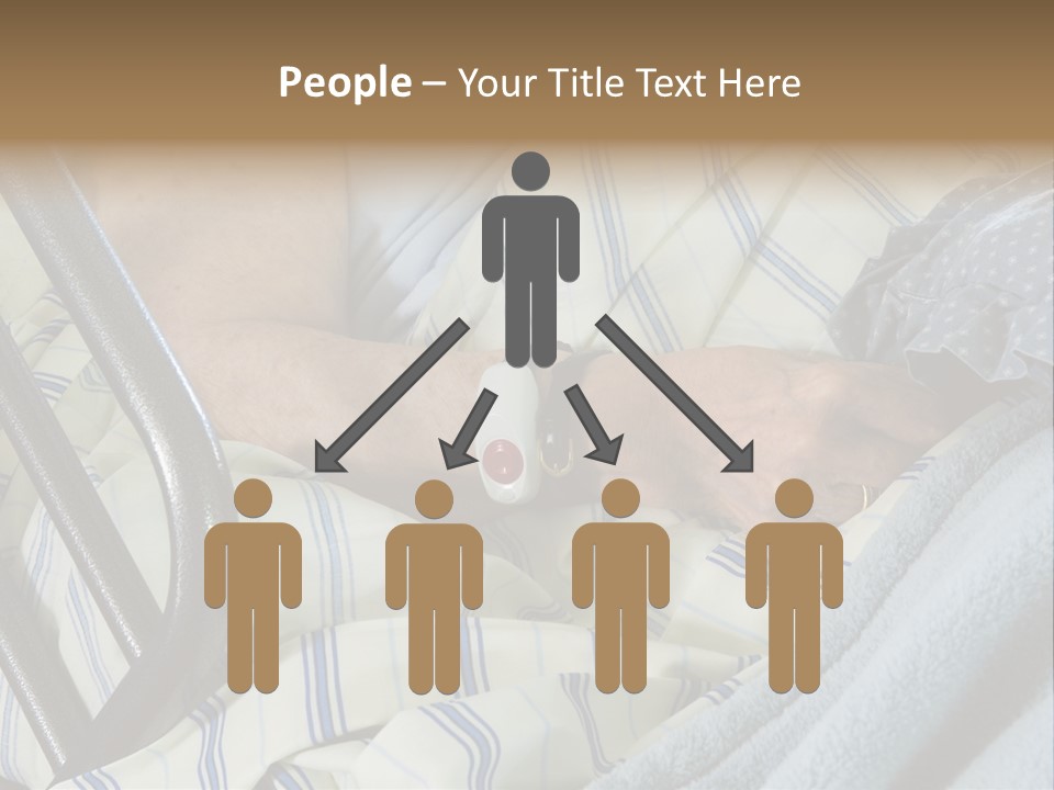 A Person Laying In A Hospital Bed With A Thermometer On Their Arm PowerPoint Template