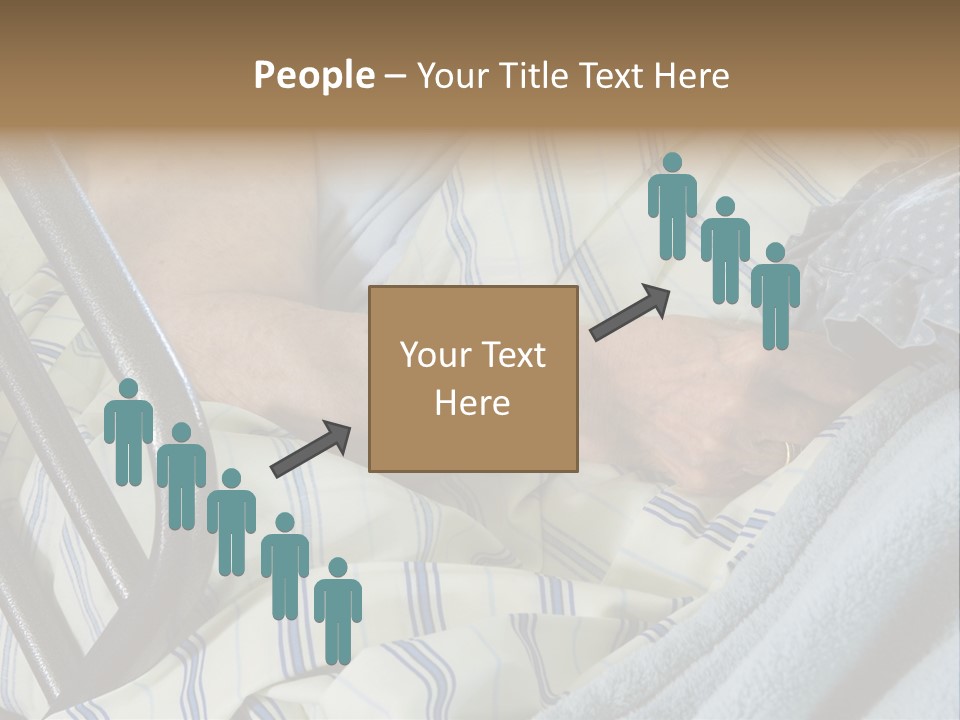 A Person Laying In A Hospital Bed With A Thermometer On Their Arm PowerPoint Template