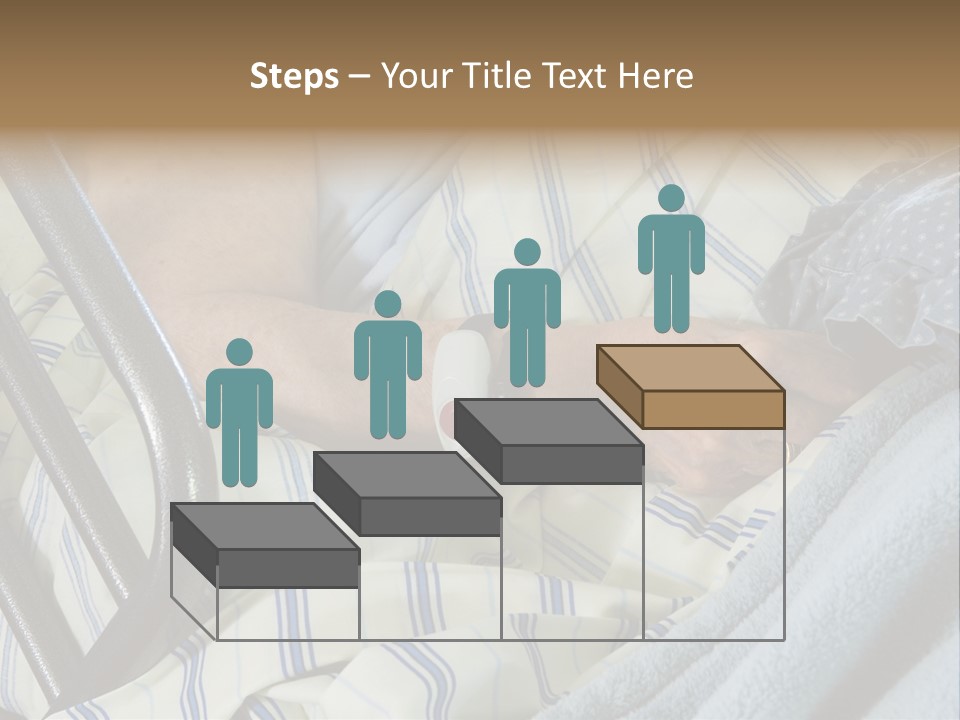 A Person Laying In A Hospital Bed With A Thermometer On Their Arm PowerPoint Template