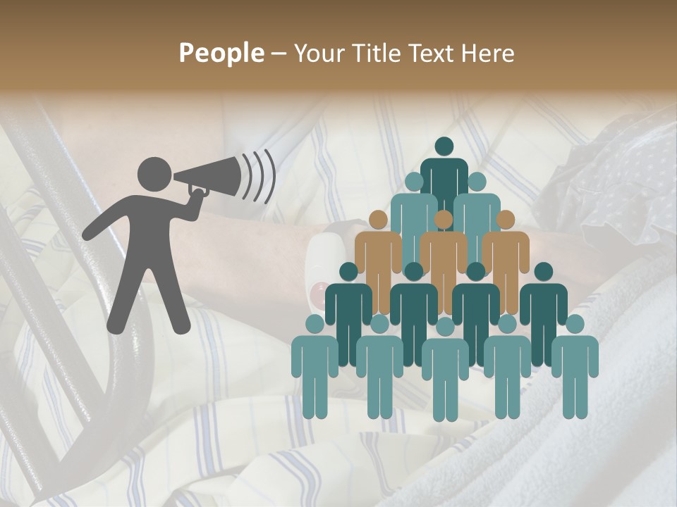 A Person Laying In A Hospital Bed With A Thermometer On Their Arm PowerPoint Template