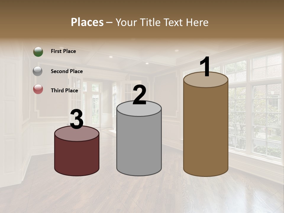 Living Room In New Construction Home PowerPoint Template