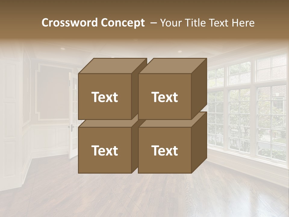 Living Room In New Construction Home PowerPoint Template