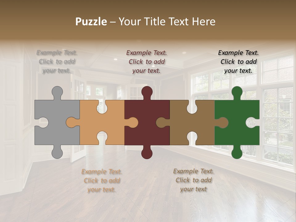 Living Room In New Construction Home PowerPoint Template