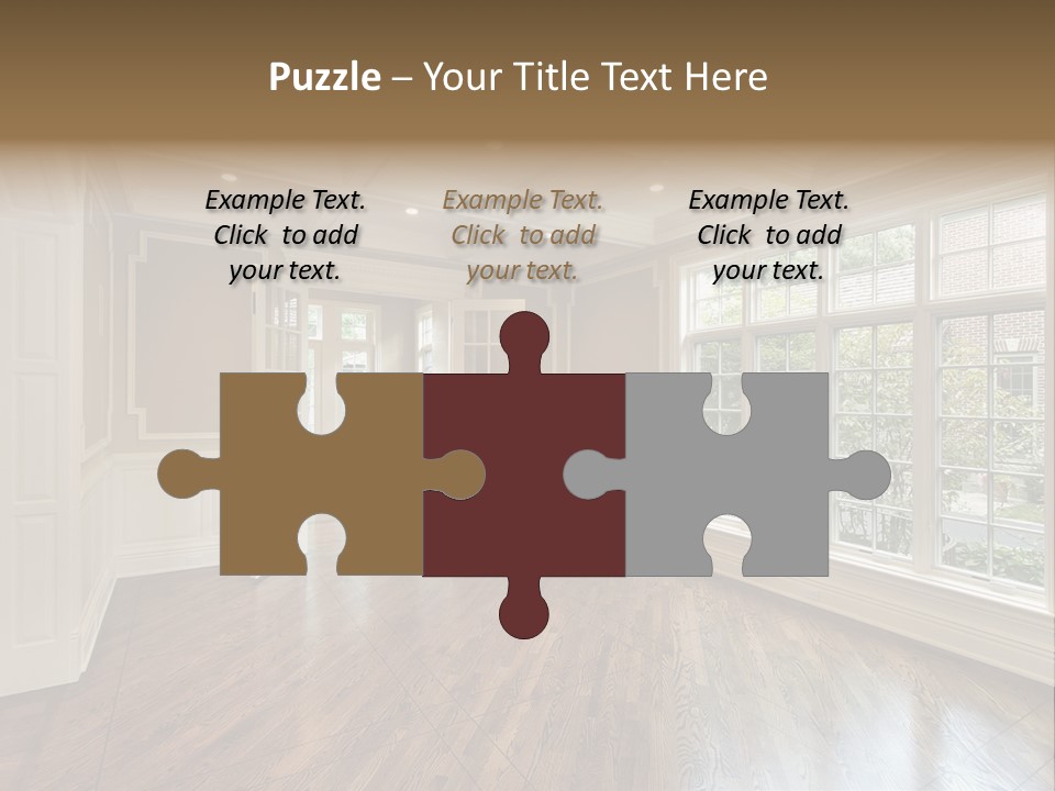 Living Room In New Construction Home PowerPoint Template