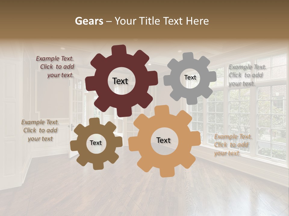 Living Room In New Construction Home PowerPoint Template