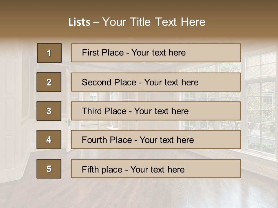 Living Room In New Construction Home PowerPoint Template