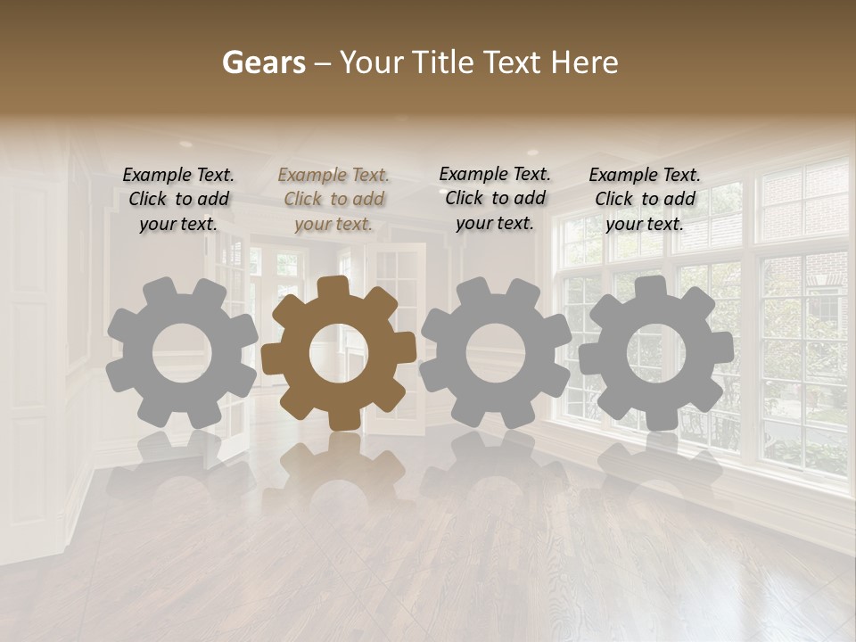 Living Room In New Construction Home PowerPoint Template